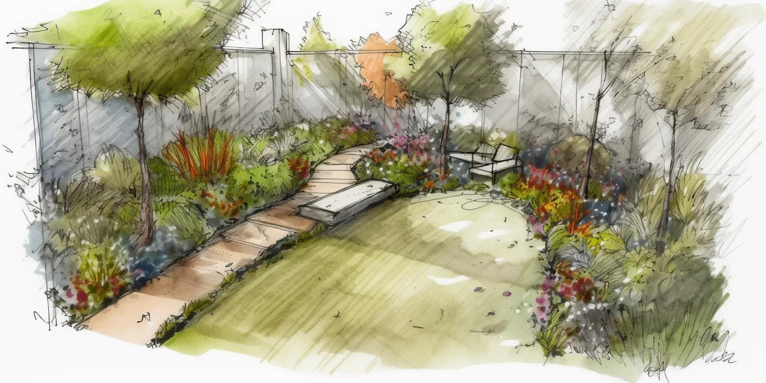 Jak optycznie poszerzyć długi wąski ogród?