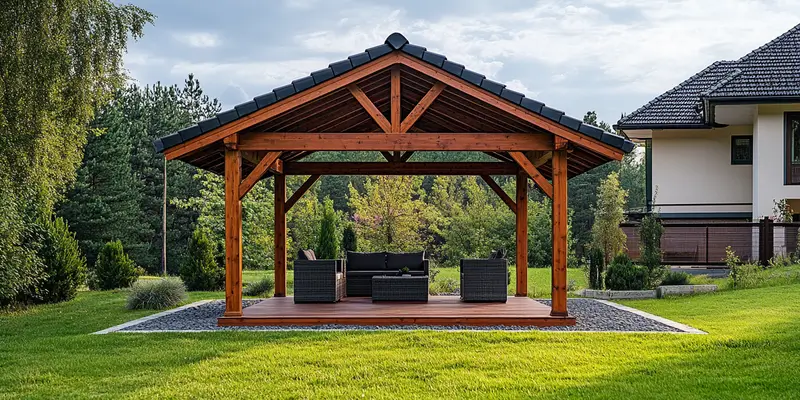 Jaki kolor altany na działce?